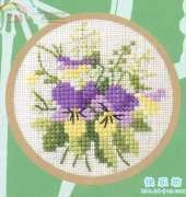 Pansy Handbag Mirror - Eva Rosenstand Kits
