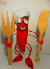 Crochet toy pepper cook