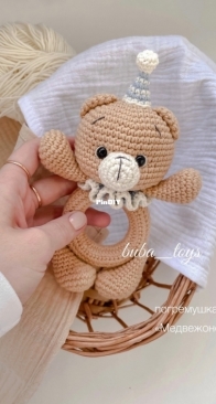 Buba toys - Volikova Liubov - Воликова Любовь - Bear Boo Rattle - Медвежонок Бу - Russian