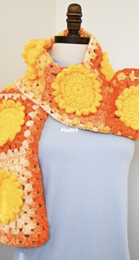 Underground Crafter - Marie Segares - Sunshine Squares Scarf