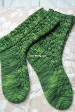 Cascading Leaves Socks by Jeanie Townsend-Free