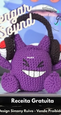 Otaku Amigurumi - Simony Ruivo - Gengar Sound - Portuguese - Free