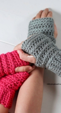 Winding Road Crochet - Lindsey Dale - Prismatic Crochet Wrist Warmers - Free