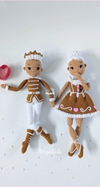 Horgolada - Linzer prince and Puszedli doll