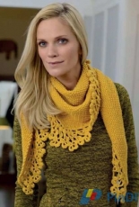 Schachenmayr-S9200A-Shawl with Crochet Edge-Eng,French,Dutch-Free