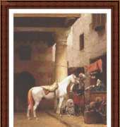 Classic Cross Stitch AN 300 Arab Buying a Bridle