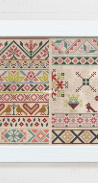 Modern Folk Embroidery - A Frisian Band Sampler  XSD+PCS