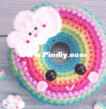 Oodles of Crochet Crafts - Rachel Zain - Doughnut Buddies - Rainbow