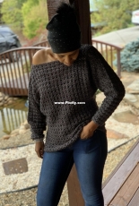 GuChet Designs - GuChet - Boatneck dolman sleeve sweater