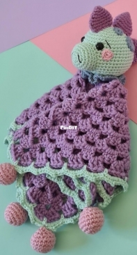 Hobbii Friends - Super Cute Design - Jennifer Santos - Dino Cuddle Cloth - Free