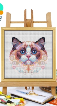 Awesome Pattern Studio - CS2403 - Mandala Ragdoll Cat XSD