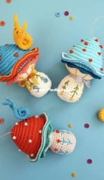 Christmas crochet mushroom