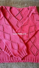 Knitted lace pullover by LaNas video