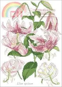 Stitch World X-Stitch HD97-2454 Lilies