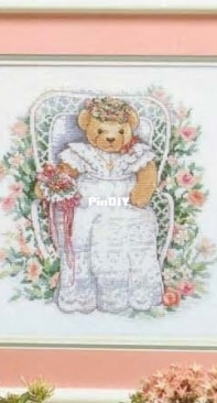 Bridal Bear by Dawna Barton from Dimensions 218 Garden Bears PCS