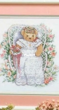 Bridal Bear by Dawna Barton from Dimensions 218 Garden Bears PCS