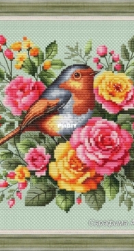 Robin - Decorative Birds by Serafima Abramova