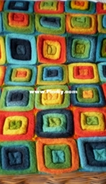 Squares On The Roll Blanket by Frankie Brown - FREE