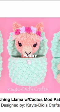 Kayte Dids Crafts - Kayte Marchese - Hatching Llama Cactus Mod