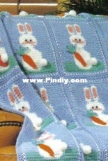 Moms Love Of Crochet - Easter Bunny Afghan - Free