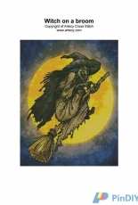 Artecy Cross Stitch - Witch on a Broom