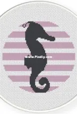 Daily Cross stitch - Easy Sea Horse Stripe