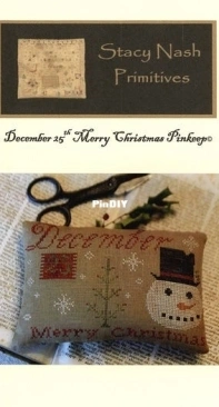 Stacy Nash Primitives - December 25th Merry Christmas Pinkeep