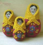 Frankies Knitted Stuff - Russian Dolls by Frankie Brown