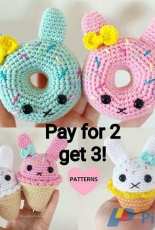 Super Cute Design-Jennifer  Santos - Bunny Cupcake, Bunny Donuts and Bunny IceCream