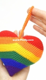 JenPattern - Rainbow Heart Ornament