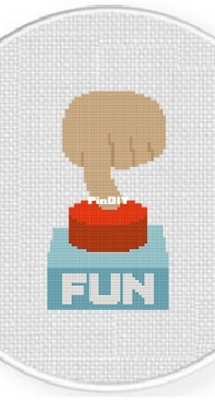 Daily Cross Stitch - Fun Button