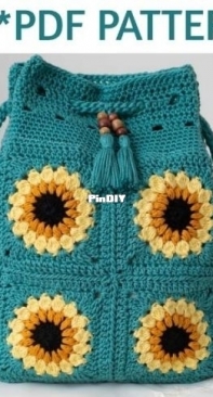 Alyssia Creates - Alyssia Stacey-Orchard - Sunflower Drawstring Backpack