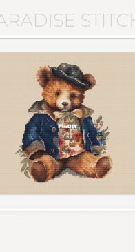Paradise Stitch - Vintage Teddy Bear by Olga Lankevich