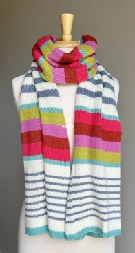 Striped Elements Scarf by A.Opie Designs - Free
