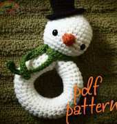 Ham and Eggs - Heather Jarmusz - Babys first Snowman rattle