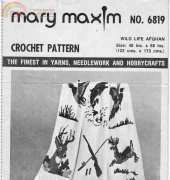 Mary Maxim 6819 wildlife afghan