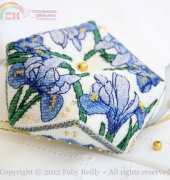 Faby Reilly IRS001-BISC - Blue Iris Biscornu