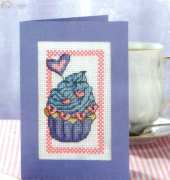 Cupcake of the Month - Lavender Treat by Durene Jones from The World of Cross Stitching TWOCS 189 XSD