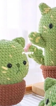 Fuzzle Forms - Angela Johnson - Mochi Cat Cactus and Cactus Cat Pot