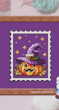 Lunar Fox Stitch - Halloween Pumpkin