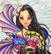 HAED HAENTQS 3006 QS Geisha Fantail Mermaid  by Nadia Tate