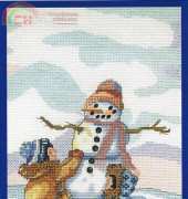 Alaskan Cross Stitch - Childrens Snowman II