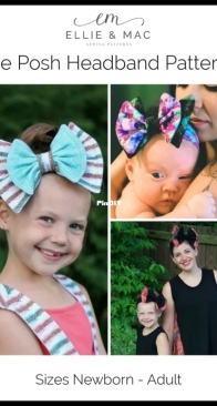 Ellie and Mac - Be Posh Headband - Sizes Newborn - Adult