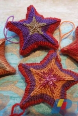 Mini-Sternkissen/Small Star Cushion by Annette Maass-English,German-Free
