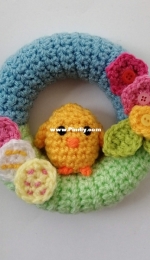 Hook And Marvellous - Andrea Leek - Mini Easter Chick Wreath - Free