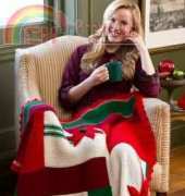 Red Heart LW3723 Christmas is Coming Throw - Free