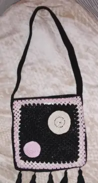 Crochet bag with tassels
