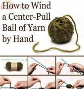 How to wind a center-pull ball of yarn.