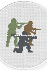 Daily Cross stitch - Soldier Silhouettes