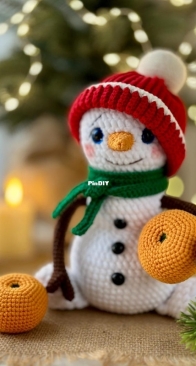 Toys Metlina Elena _ crochet pattern snowman _ English